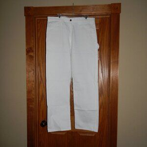 NEW Men's Size 42x32 Dickies Relaxed Fit White Painters Utility Work Pants Jeans